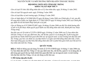 Nghị quyết 24/2006/NQ-HĐND Thu nộp sử dụng phí giải quyết thủ tục hành chính