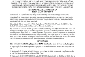 Nghị quyết 137/NQ-HĐND năm 2006 bãi bỏ Nghị quyết 49/2004/NQ-HĐND Sơn La