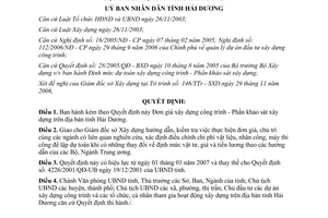 Quyết định 4246/2006/QĐ-UBND về Đơn giá xây dựng công trình - Phần khảo sát xây