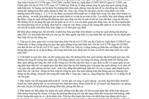 Chỉ thị 24/2006/CT-UBND công tác quốc phòng địa phương năm 2007