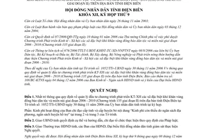 Nghị quyết 74/2006/NQ-HĐND quản lý đầu tư phát triển kinh tế xã hội xã đặc biệt khó khăn dân tộc miền núi Điện Biên