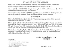 Quyết định 48/2006/QĐ-UBND cấp nguồn thu nhiệm vụ chi ngân sách An Giang