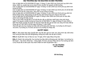 Quyết định 20/2006/QĐ-BTNMT  Bộ đơn giá dự toán các công trình địa chất