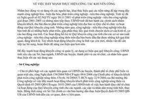 Chỉ thị 24/2006/CT-UBND đẩy mạnh thực hiện công tác khuyến công trên Đắk Lắk