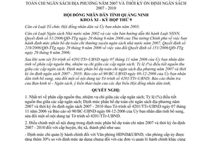 Nghị quyết 10/2006/NQ-HĐND phân cấp nguồn thu nhiệm vụ chi các cấp ngân sách
