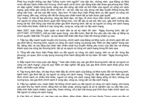 Chỉ thị 07-CT/TW tăng cường lãnh đạo, chỉ đạo công tác thương binh, liệt sỹ, người có công phong trào đền ơn đáp nghĩa