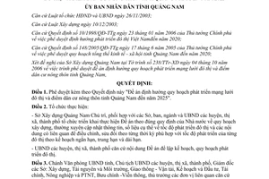 Quyết định số 3597/QĐ-UBND Quy hoạch phát triển mạng lưới đô thị tỉnh Quảng Nam