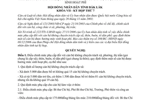 Nghị quyết 54/2006/NQ-HĐND điều chỉnh mức phụ cấp cán bộ không chuyên trách xã
