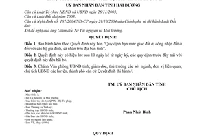 Quyết định 4316/2006/QĐ-UBND  hạn mức giao đất ở, công nhận