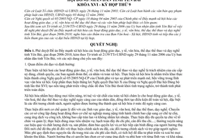 Nghị quyết 24/2006/NQ-HĐND Đề án đẩy mạnh xã hội hóa