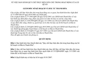 Quyết định 1424/QĐ-KHĐT Quy chế thực hiện dân chủ