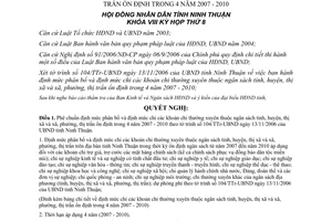 Nghị quyết 32/2006/NQ-HĐND phân bổ chi thường xuyên ngân sách Ninh Thuận