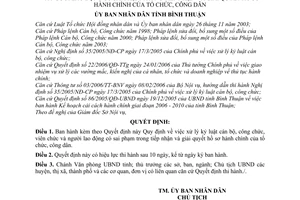 Quyết định 98/2006/QĐ-UBN xử lý kỷ luật cán bộ, công chức, viên chức