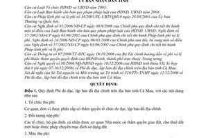 Quyết định 42/2006/QĐ-UBND phí đo đạc, lập bản đồ địa chính