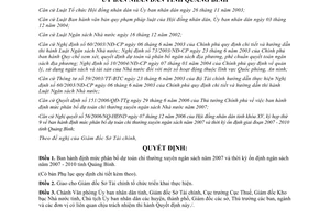 Quyết định 55/2006/QĐ-UBND phân bổ chi thường xuyên 2007 ổn định ngân sách 2007 2010 Quảng Bình