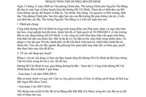 Thông báo 202/2006/TB-VPCP kết luận Thủ tướng Nguyễn Tấn Dũng cuộc họp Quy hoạch tổng thể đường Hồ Chí Minh