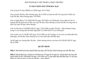 Quyết định 2531/2006/QĐ-UBND Quy chế Thi đua, Khen thưởng