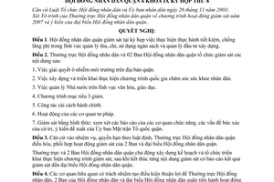 Nghị quyết 21/2006/NQ-HĐND chương trình hoạt động giám sát năm 2007 Quận 6