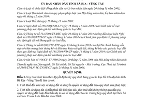 Quyết định 4630/2006/QĐ-UBND Quy định bảng giá đất