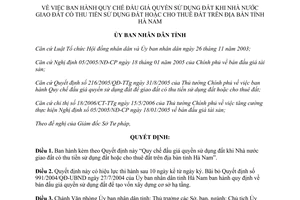 Quyết định 42/2006/QĐ-UBND Quy chế đấu giá quyền sử dụng đất khi Nhà nước