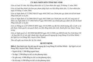 Quyết định 41/2006/QĐ-UBND mức thu phí qua đò ngang huyện Châu Thành Trà Vinh