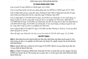 Quyết định 122/2006/QĐ-UBND phân cấp quản lý viên chức đơn vị sự nghiệp Bình Phước