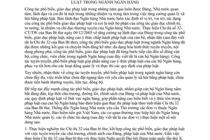 Chỉ thị 05/2006/CT-NHNN tăng cường công tác phổ biến, giáo dục pháp luật ngành Ngân hàng