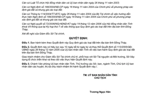 Quyết định 71/2006/QĐ-UBND quy định giá đất trên địa bàn tỉnh Đồng Tháp