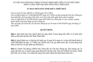 Quyết định 2879/2006/QĐ-UBND hoạt động biểu diễn và tổ chức biểu diễn