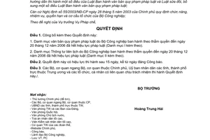 Quyết định 46/2006/QĐ-BCN Danh mục văn bản pháp luật Bộ Công nghiệp hết hiệu lực pháp luật