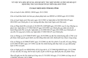 Quyết định 66/2006/QĐ-UBND sửa đổi mức thu phí, lệ phí, bãi bỏ quy định phụ thu