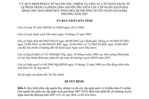 Quyết định 68/2006/QĐ-UBND phân bổ chi thường xuyên ngân sách địa phương 2007 Hà Tĩnh