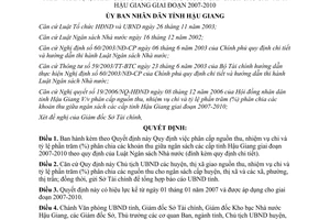 Quyết định 46/2006/QĐ-UBND phân cấp nguồn thu nhiệm vụ chi ngân sách các cấp