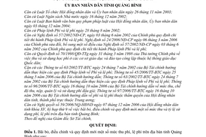 Quyết định 61/2006/QĐ-UBND bãi bỏ, điều chỉnh quy định mới mức thu phí