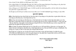 Quyết định 92/2006/QĐ-UBND tư vấn phản biện giám định xã hội Liên hiệp Hội Khoa học kỹ thuật Lào Cai