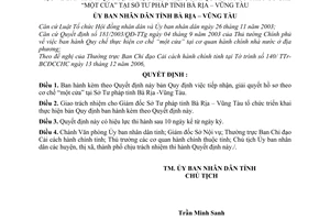 Quyết định 4742/2006/QĐ-UBND Quy định tiếp nhận, giải quyết hồ sơ cơ chế một cửa