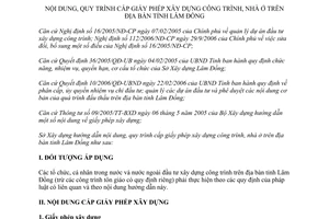 Hướng dẫn 1070/XD-QH nội dung quy trình cấp giấy phép xây dựng công trình