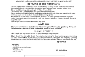 Quyết định 47/2006/QĐ-BGTVT Tiêu chuẩn ngành 22 TCN 357-06