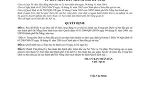 Quyết định 112/2006/QĐ-UBND sửa đổi Điều 4 Quy chế tổ chức, hoạt động