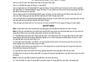 Quyết định 354/2006/QĐ-UBND quy định giá đất trên địa bàn tỉnh Ninh Thuận