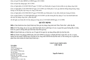 Quyết định 2967/2006/QĐ-UBND đơn giá xây dựng công trình Thừa Thiên Huế phần lắp đặt