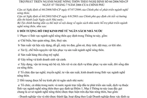 Thông tư 113/2006/TT-BTC hướng dẫn ngân sách nhà nước hỗ trợ phát triển ngành nghề nông thôn theo Nghị định 66/2006/NĐ-CP