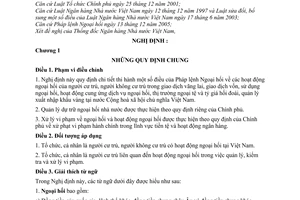 Nghị định 160/2006/NĐ-CP hướng dẫn Pháp lệnh Ngoại hối