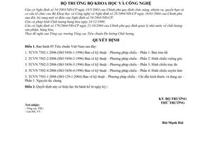 Quyết định 2920/QĐ-BKHCN 5 tiêu chuẩn Việt nam TCVN 7582 2006