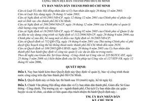 Quyết định 185/2006/QĐ-UBND quản lý, bảo vệ công trình thoát nước công cộng thành phố Hồ Chí Minh