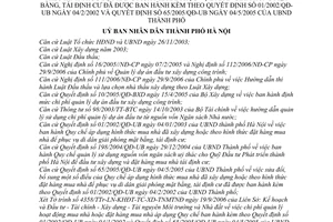 Quyết định 241/2006/QĐ-UBND  sửa đổi quy chế áp dụng hình thức mua nhà đã xây dựng hoặc theo hình thức đặt hàng mua nhà