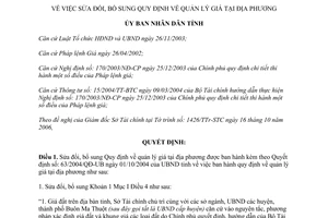Quyết định 84/2006/QĐ-UBND sửa đổi quy định quản lý giá tại địa phương Đắk Lắk