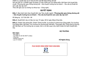 Quyết định 53/2006/QĐ-BGTVT Tiêu chuẩn ngành 22 TCN 359 -06