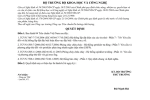 Quyết định 2925/QĐ-BKHCN 4 tiêu chuẩn Việt Nam  TCVN 2006