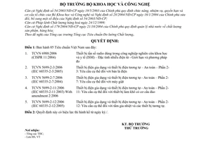 Quyết định 2906/QĐ-BKHCN 5 tiêu chuẩn Việt Nam TCVN 2006